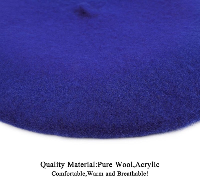 Wheebo Berets for Kids Wool French Beret Hats Artist Painter Hats for Little Girls Boys Solid Color Style - Image 5